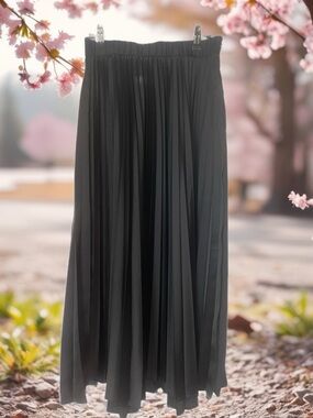 Sanctuary Black Pleated Maxi Skirt